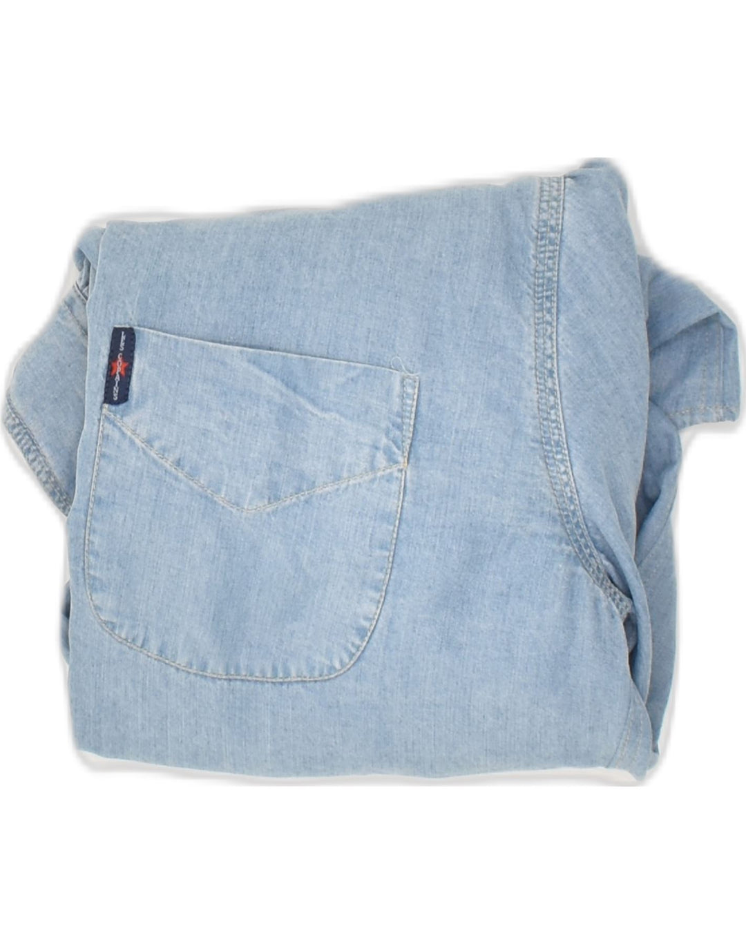 LES COPAINS Womens Denim Shirt IT 44 Medium Blue Cotton Vintage Les Copains and Second-Hand Les Copains from Messina Hembry 