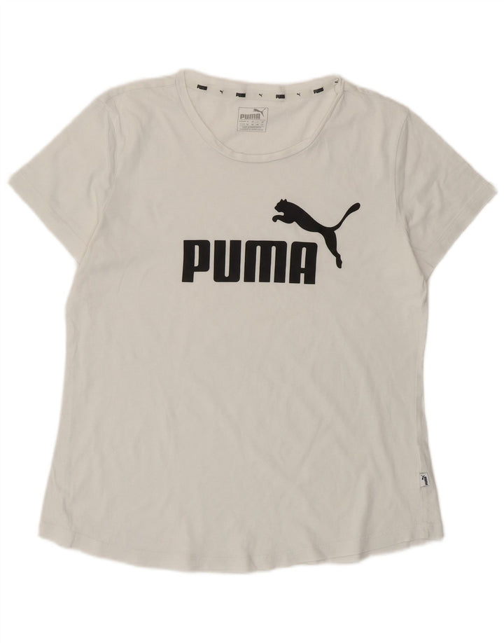 PUMA Womens Graphic T-Shirt Top UK 16 Large White