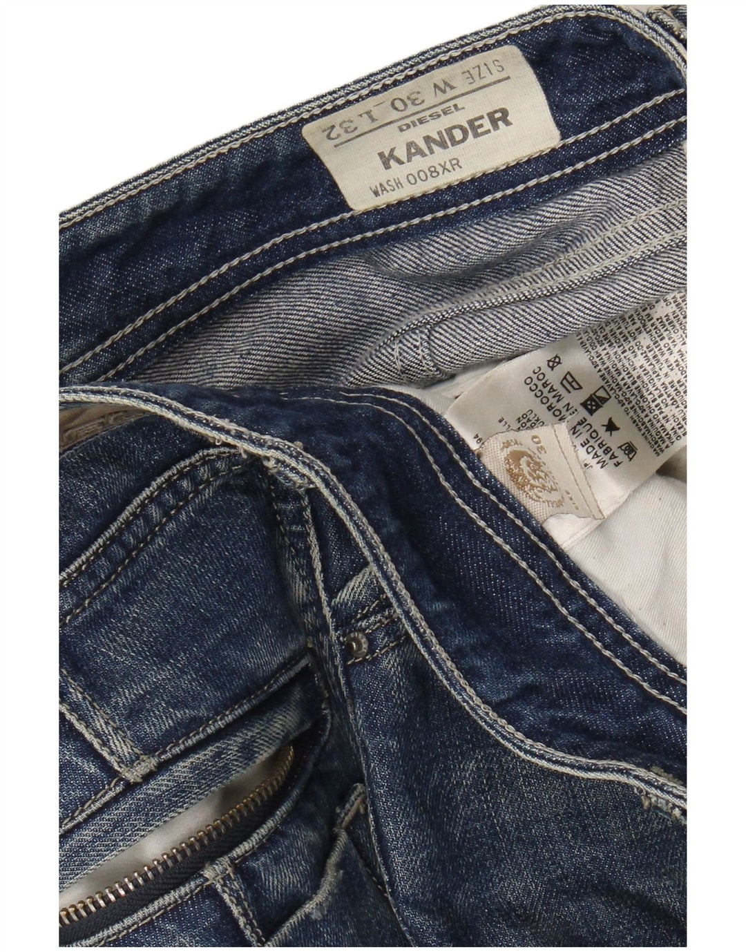 DIESEL Męskie Kander Slim Jeans W30 L32 Niebieskie bawełniane