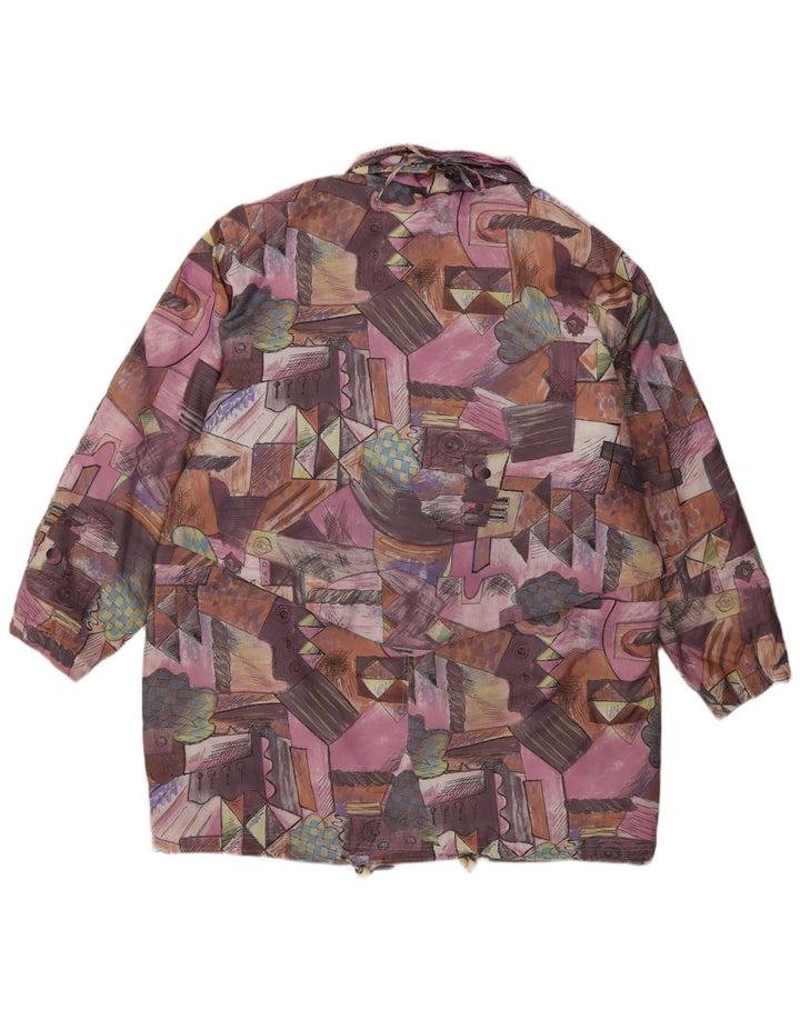 Kurtka damska o luźnym kroju w stylu vintage, wielobarwna patchworkowa, UK 18 XL