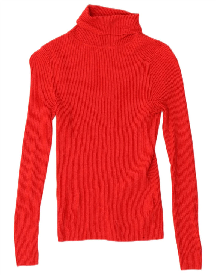 Marks & Spencer Damski top z długim rękawem UK 8 Small, czerwona wiskoza