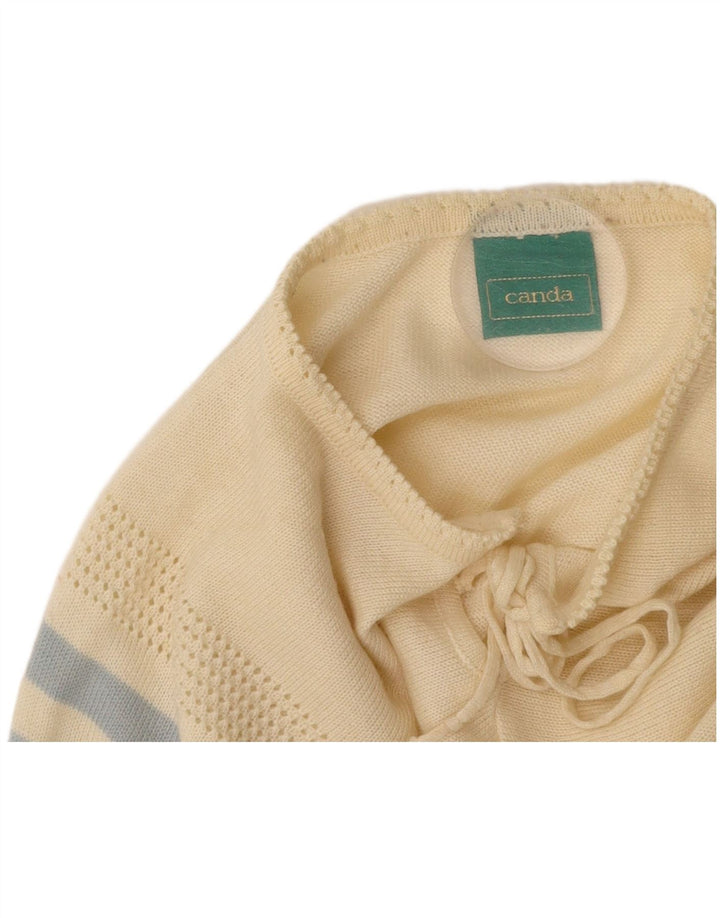 CANDA Damski sweter z okrągłym dekoltem EU 44 XL w białe paski