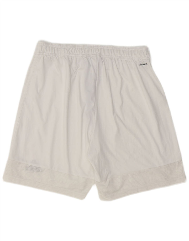 Męskie spodenki sportowe Adidas Aeroready, duże, białe, poliestrowe