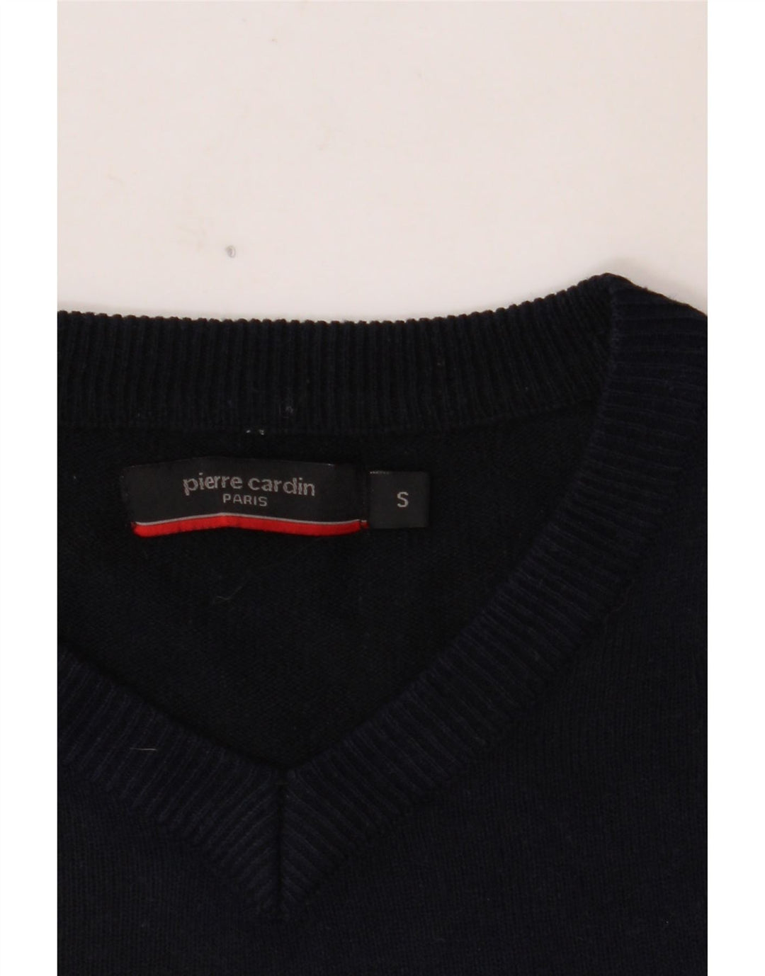 Męski sweter PIERRE CARDIN z dekoltem w kształcie litery V, mały, granatowy