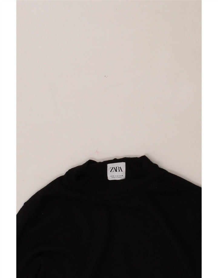 ZARA Womens Turtle Neck Jumper Sweater UK 12 Medium Black Acrylic Vintage Zara and Second-Hand Zara from Messina Hembry 