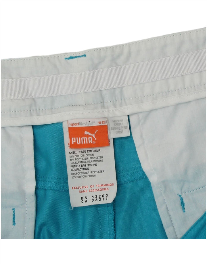 Męskie spodenki Chino Puma W32 Średni niebieski poliester