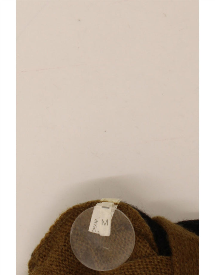 Damski sweter z dekoltem w łódkę w stylu vintage, UK 14, średni czarny, blok kolorów