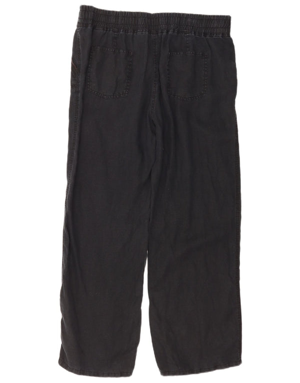 Marks & Spencer Damskie spodnie Chino z szeroką nogawką UK 14 Large W34 L30 Czarne