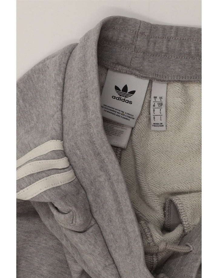 Męskie spodnie dresowe ADIDAS, małe, szare, bawełniane