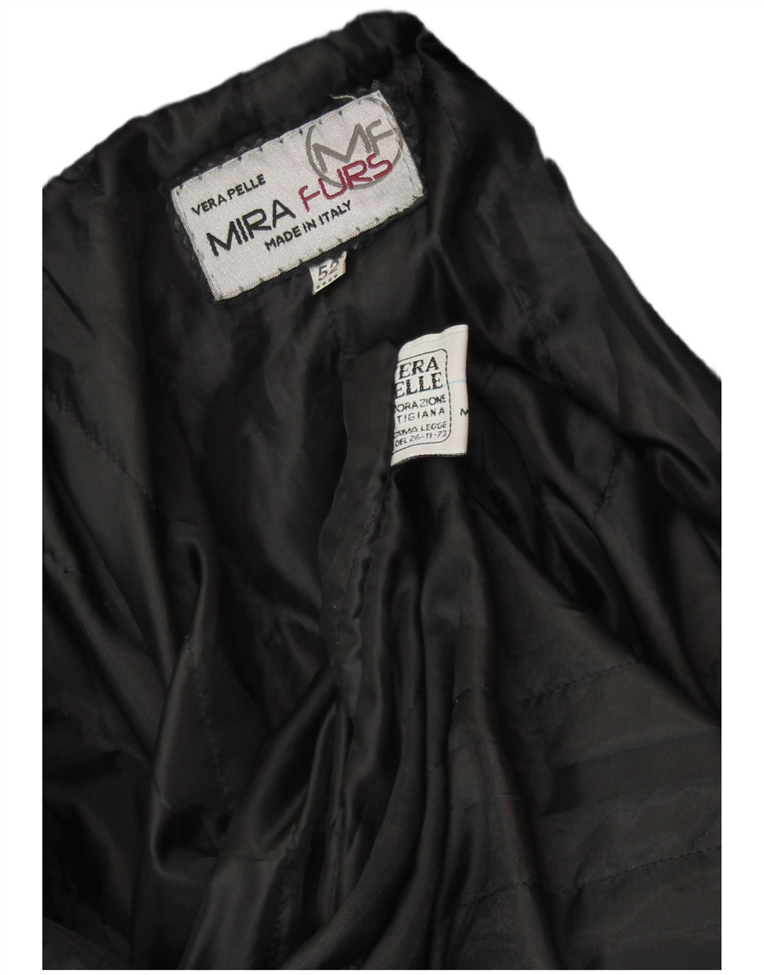 MIRA FURS Męska kurtka wojskowa skórzana IT 52 XL czarna skóra