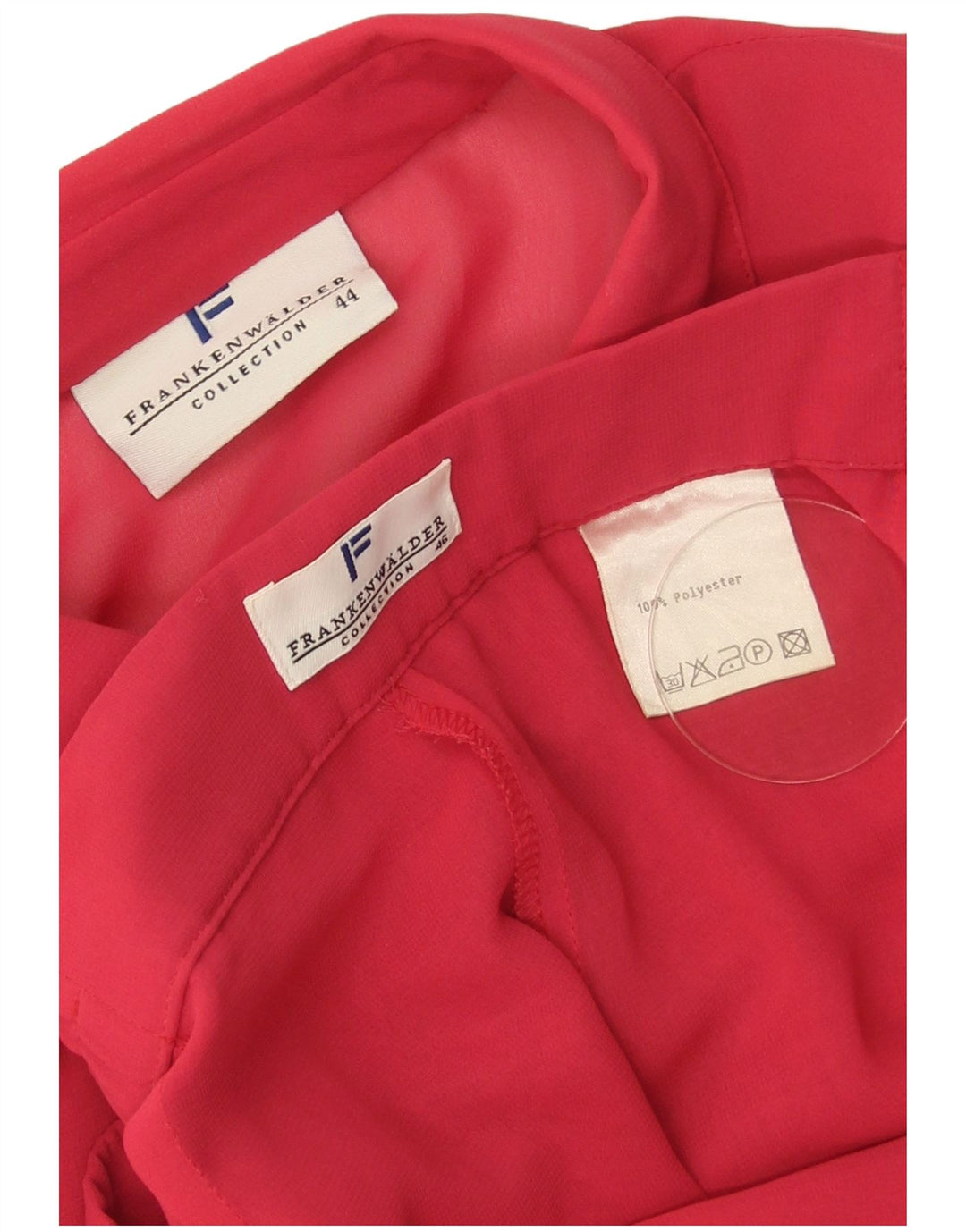 Frankenwalder Damski zestaw 2-częściowy z rękawem 3/4 EU 44 XL W34 L27 Czerwony Poliester