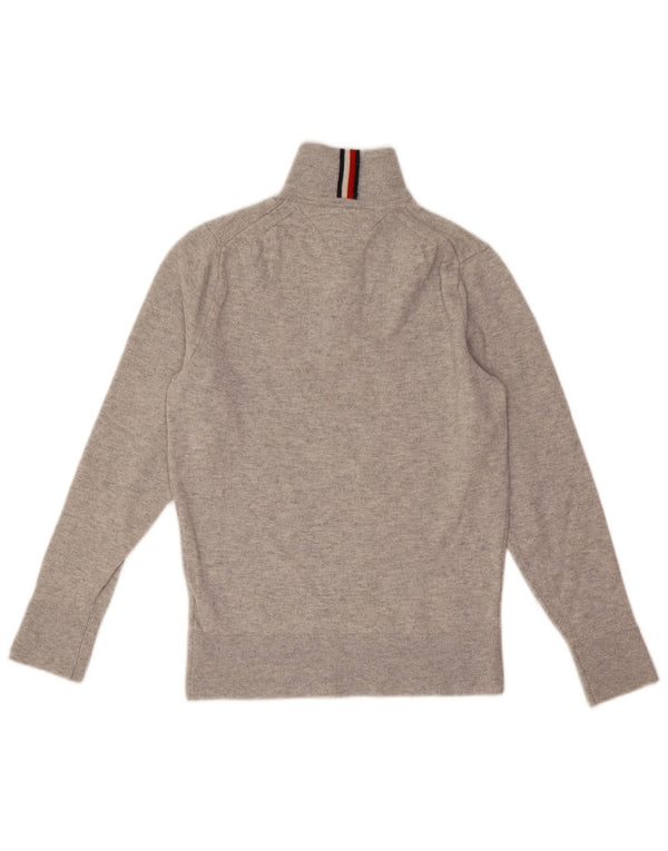 Męski sweter zapinany na zamek Tommy Hilfiger XS Szara wełna