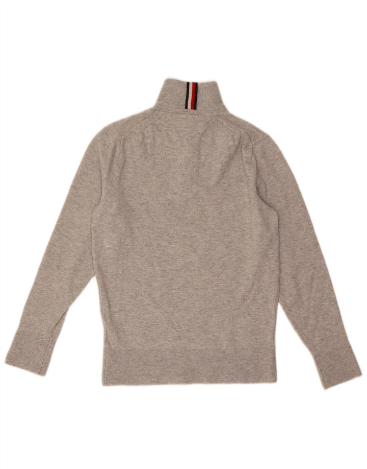 Męski sweter zapinany na zamek Tommy Hilfiger XS Szara wełna