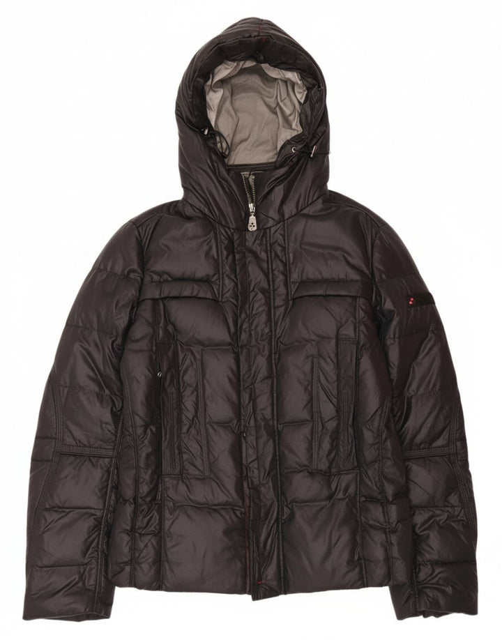 PEUTEREY Girls Hooded Padded Jacket 14-15 Years 2XL Black Polyester