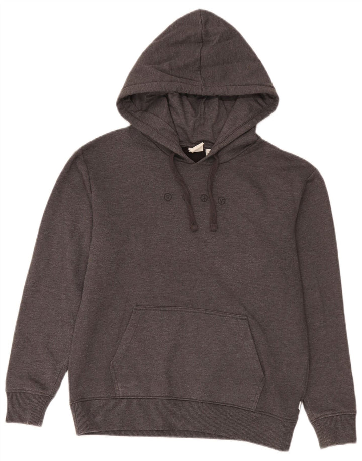 Męski sweter z kapturem Vans z grafiką, mały, szary, bawełniany