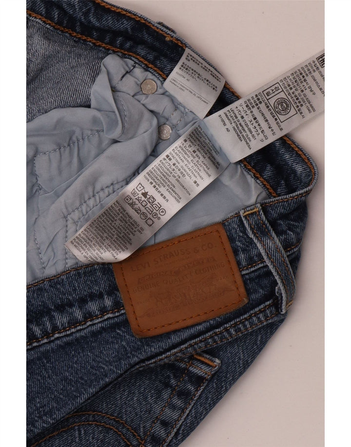 Damskie jeansy Levi's Ribcage Straight W32 L29 Niebieskie bawełniane