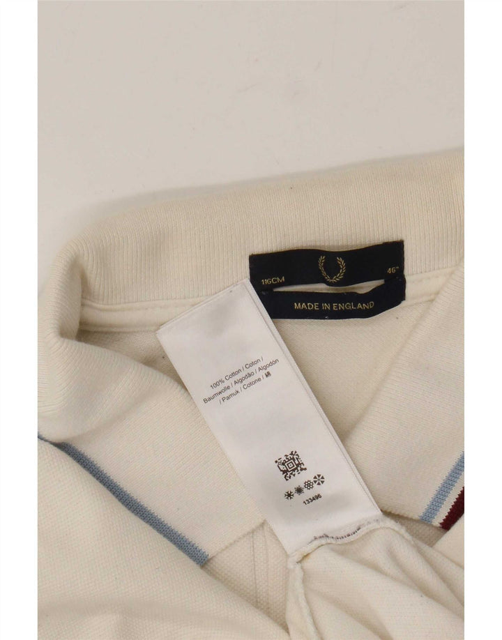 Męska koszulka polo Fred Perry, duża, biała, bawełniana