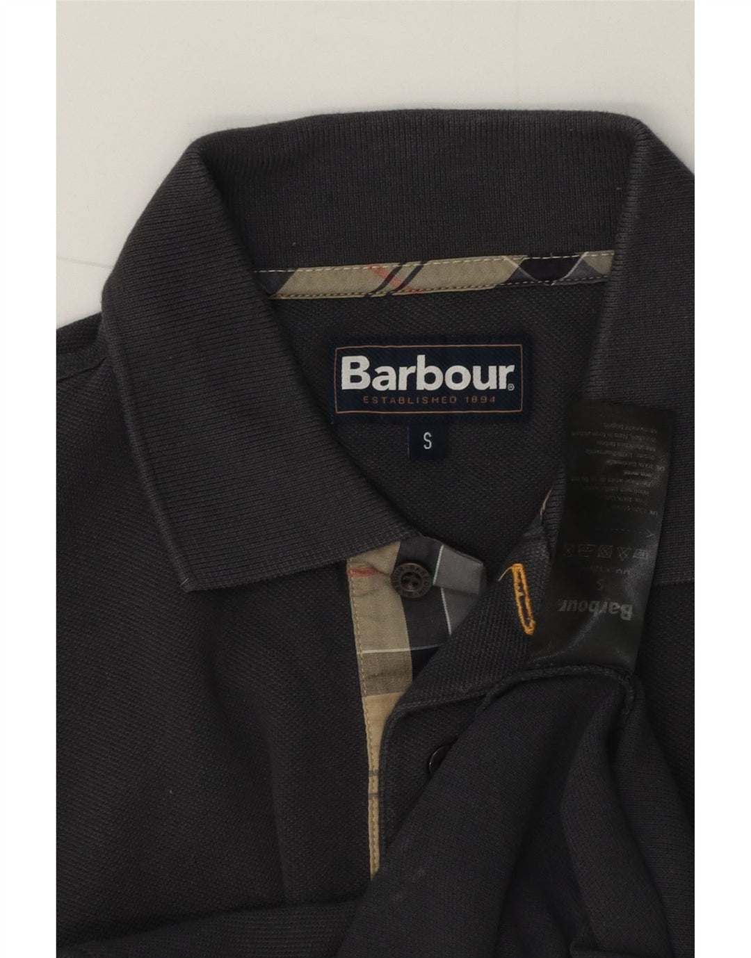 Męska koszulka polo Barbour, mała, szara, bawełniana