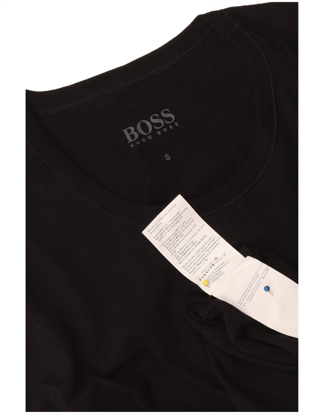T-shirt męski Hugo Boss, mały, czarny, bawełniany