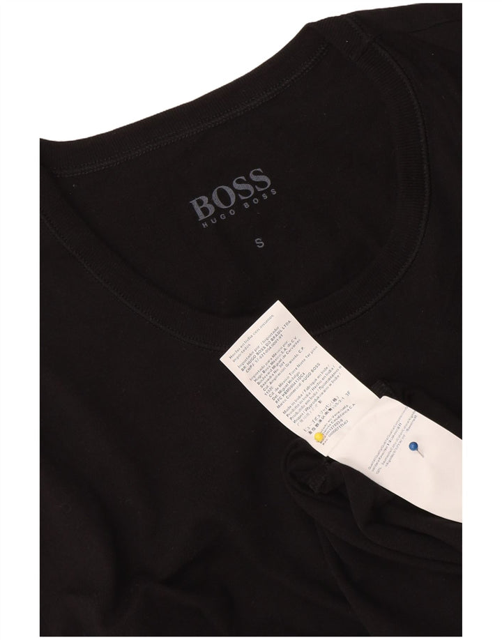 T-shirt męski Hugo Boss, mały, czarny, bawełniany