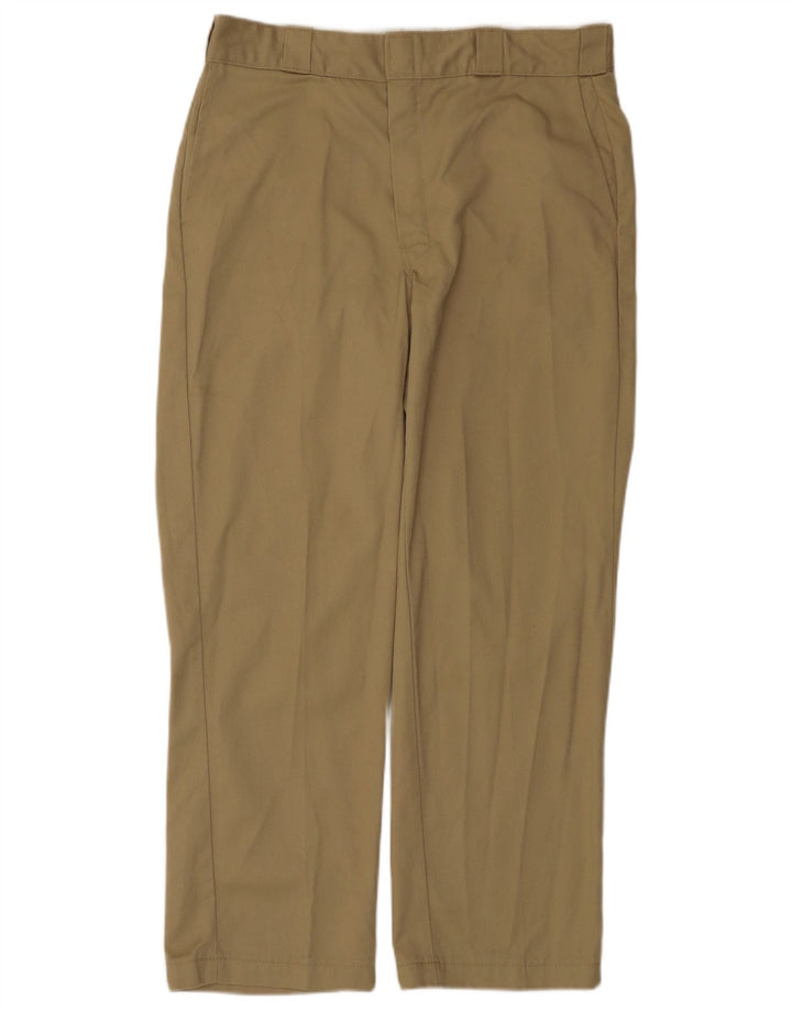 Męskie proste spodnie chino Dickies W36 L30 beżowy poliester
