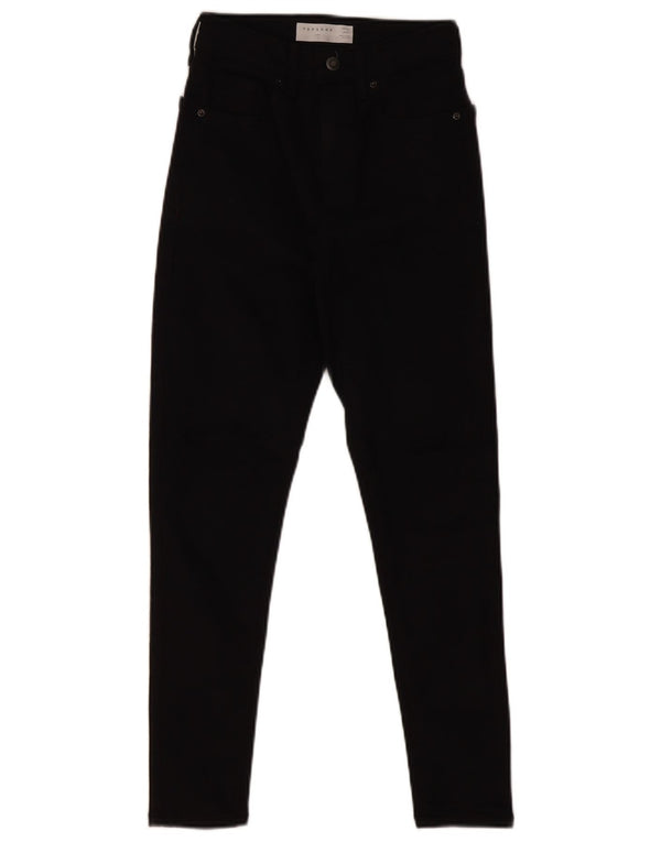 Topshop Damskie Jamie Skinny Jeans W25 L26 Czarna bawełna