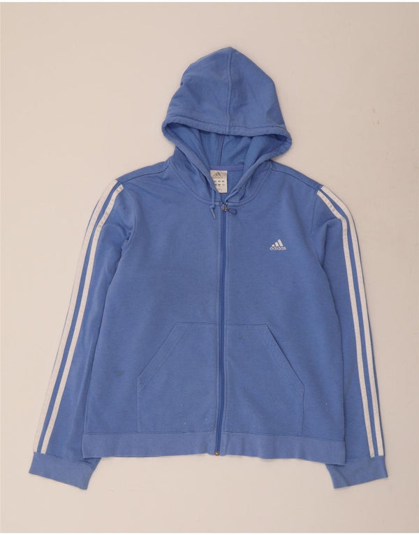 Damska bluza z kapturem ADIDAS UK 18 XL, niebieska, bawełniana