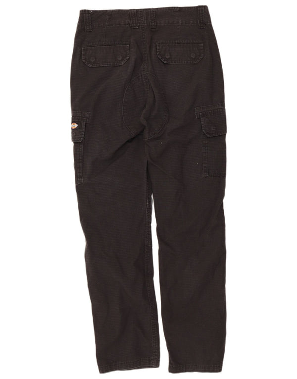 DICKIES Mens Straight Cargo Trousers W28 L29 Black Cotton