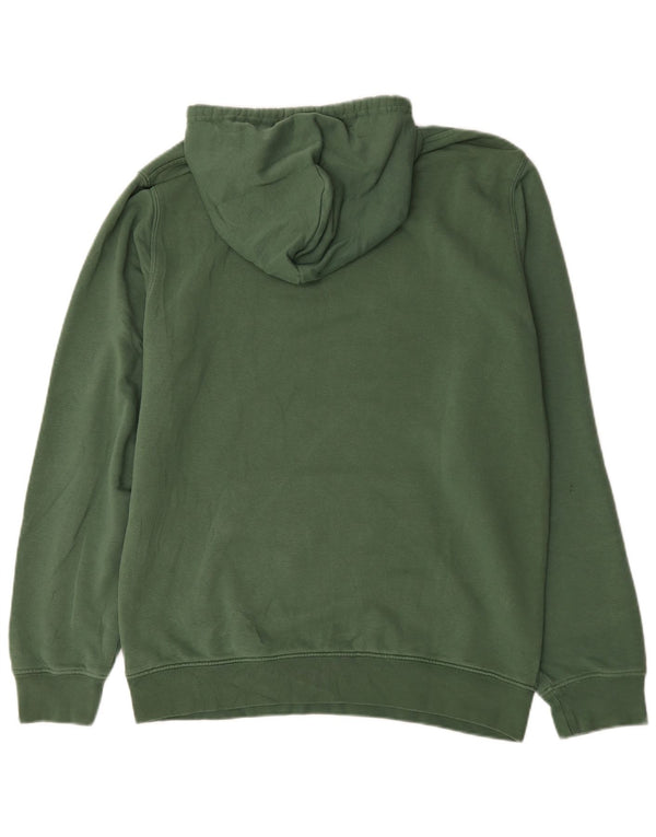 Champion Mens Graphic Hoodie Jumper XL Green Cotton