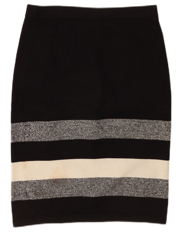 Damska dzianinowa spódnica ołówkowa Phase Eight UK 12 Medium W28 Czarna wiskoza w paski