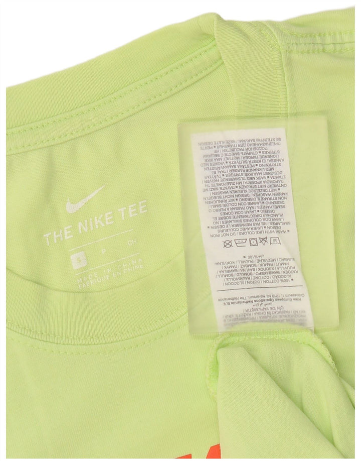 Męski T-shirt z grafiką Nike, mały, zielony, bawełniany