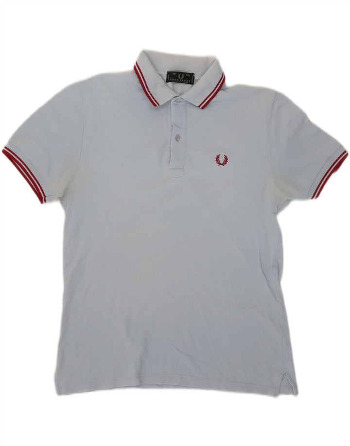 Męska koszulka polo FRED PERRY, mała, niebieska, bawełniana