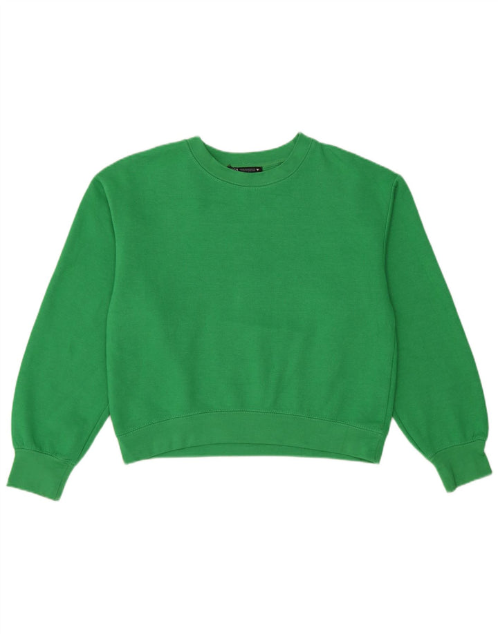 Damski sweter Zara UK 14, średni zielony poliester