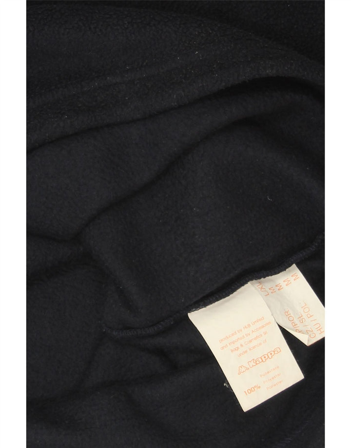KAPPA Mens Zip Neck Fleece Jumper Medium Navy Blue Polyester Vintage Kappa and Second-Hand Kappa from Messina Hembry 