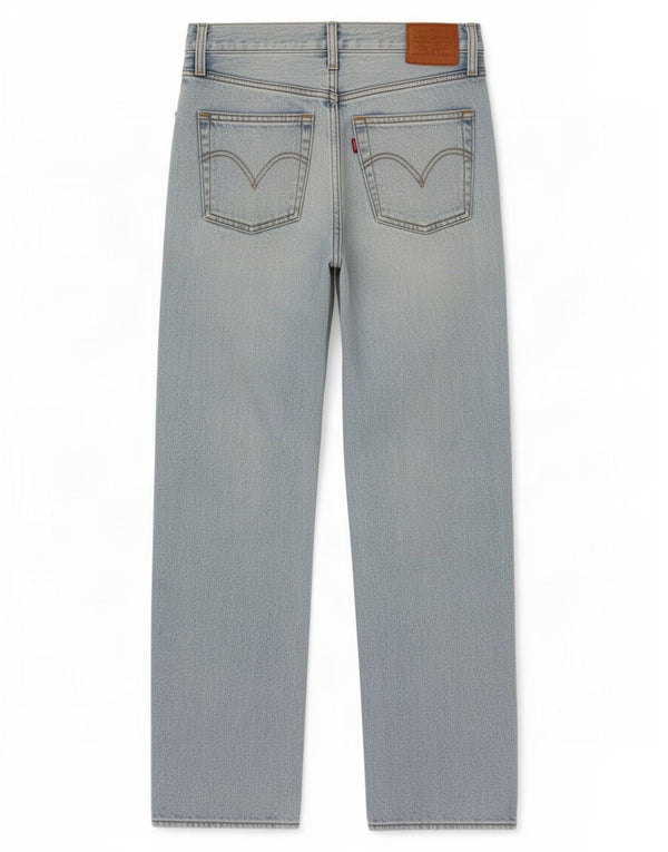 Damskie luźne dżinsy Levi's Ribcage z wysokim stanem W27 L29 Niebieska bawełna