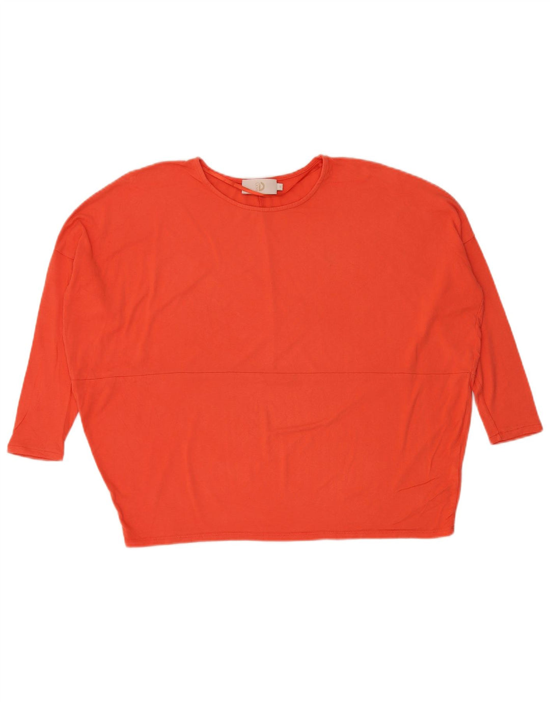 Damski top oversize Dack's z rękawem 3/4, UK 10, mały, pomarańczowy, wiskoza