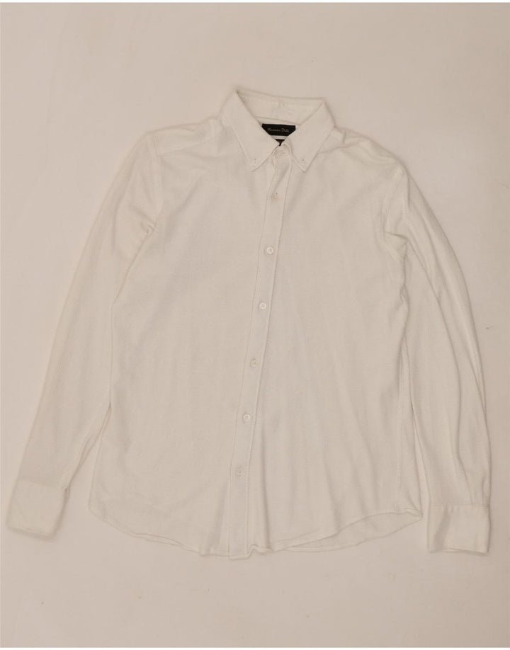 Koszula męska MASSIMO DUTTI, średnia biel