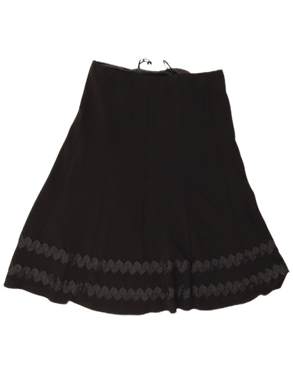 MARKS & SPENCER Damska spódnica w kształcie litery A UK 16 duża W38 czarna geometryczna