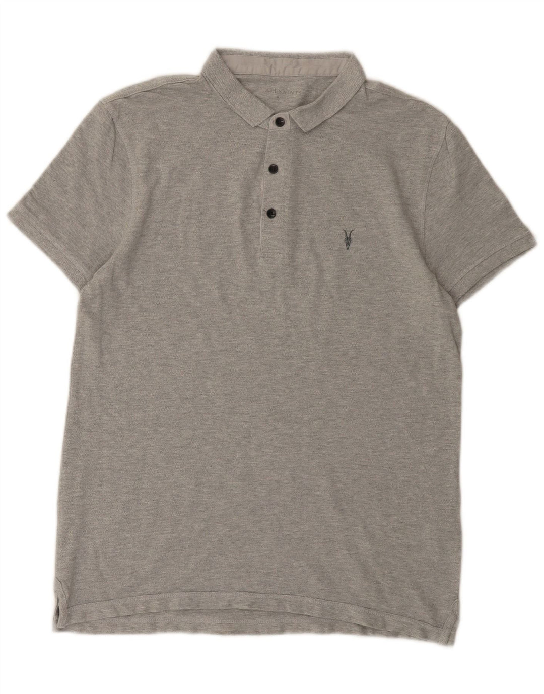 Męska koszulka polo All Saints, średnia szara bawełna