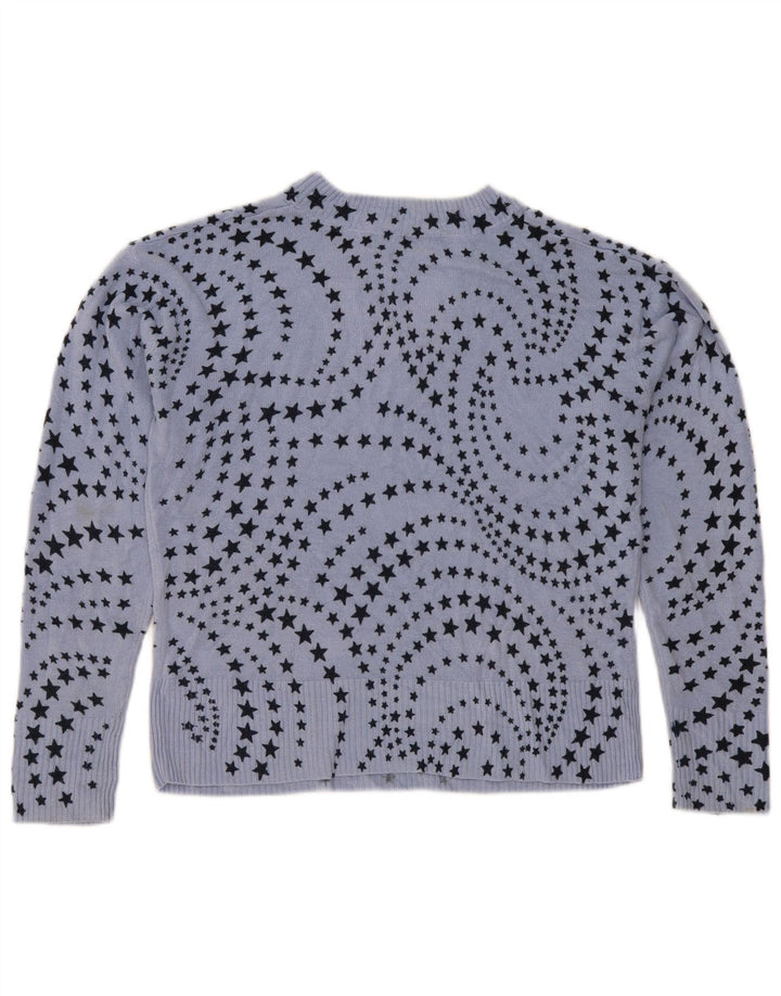 Marks & Spencer Damski sweter z abstrakcyjnym wzorem i dekoltem w kształcie litery V, UK 12, średni