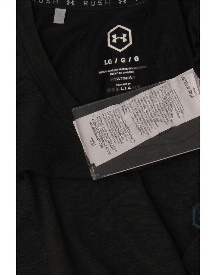 Męski t-shirt Under Armour, duży, czarny nylon