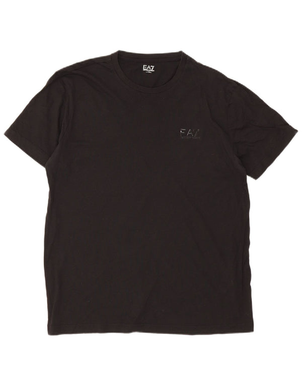 T-shirt męski Emporio Armani, top XL, czarna bawełna