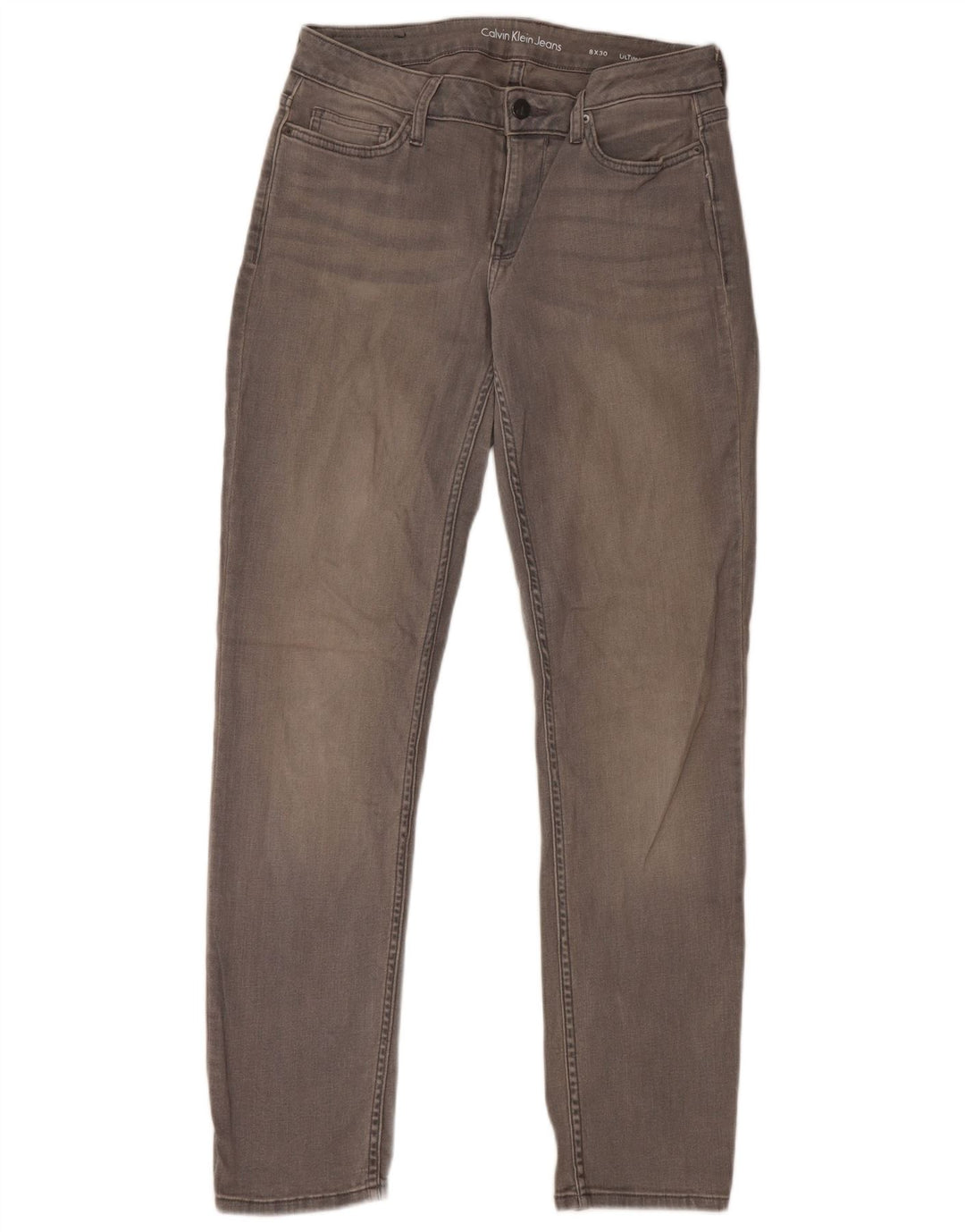 Damskie jeansy skinny CALVIN KLEIN US 8 Medium W30 L30 Szara bawełna