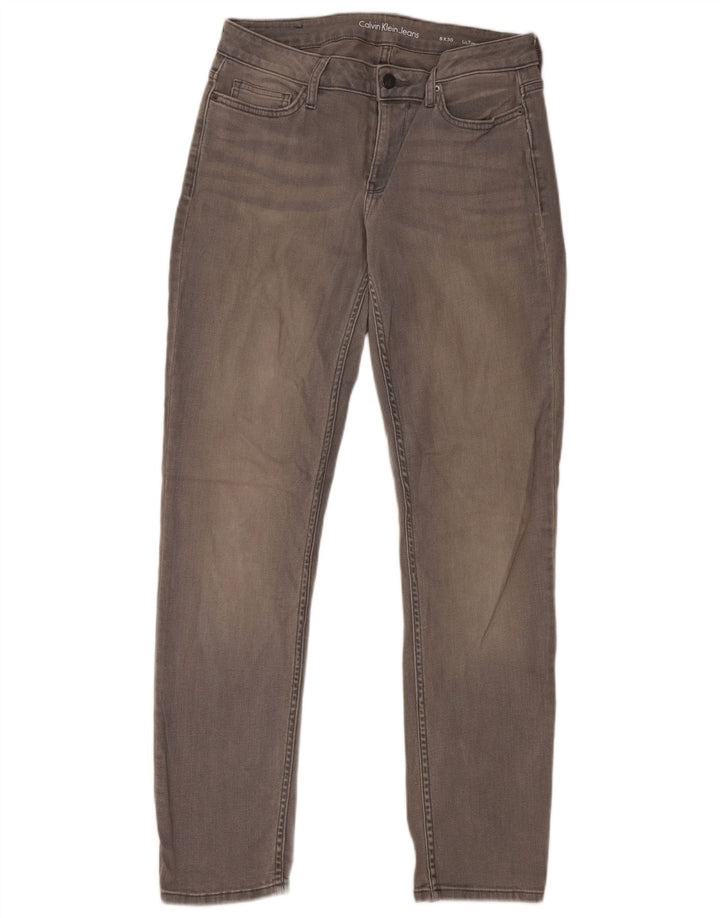 Damskie jeansy skinny CALVIN KLEIN US 8 Medium W30 L30 Szara bawełna