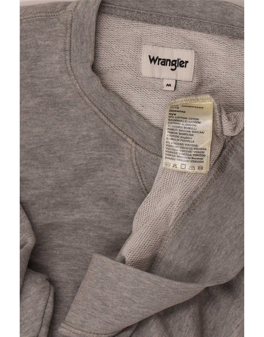 Męska bluza Wrangler Sweter średnioszary, bawełniany w cętki