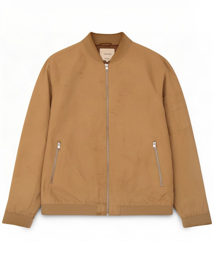 Męska kurtka bomber Jack & Jones UK 42 XL, beżowy poliester