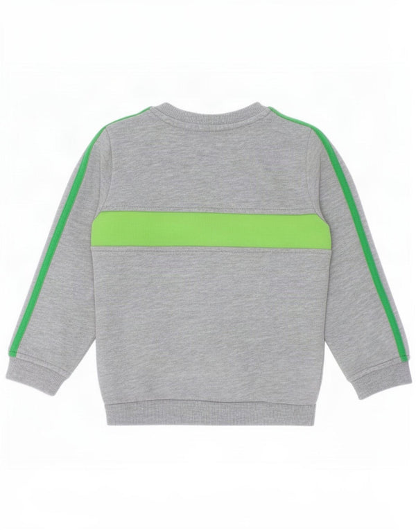 Bluza chłopięca Adidas Baby 12-18 miesięcy Szara bawełna z blokami kolorów