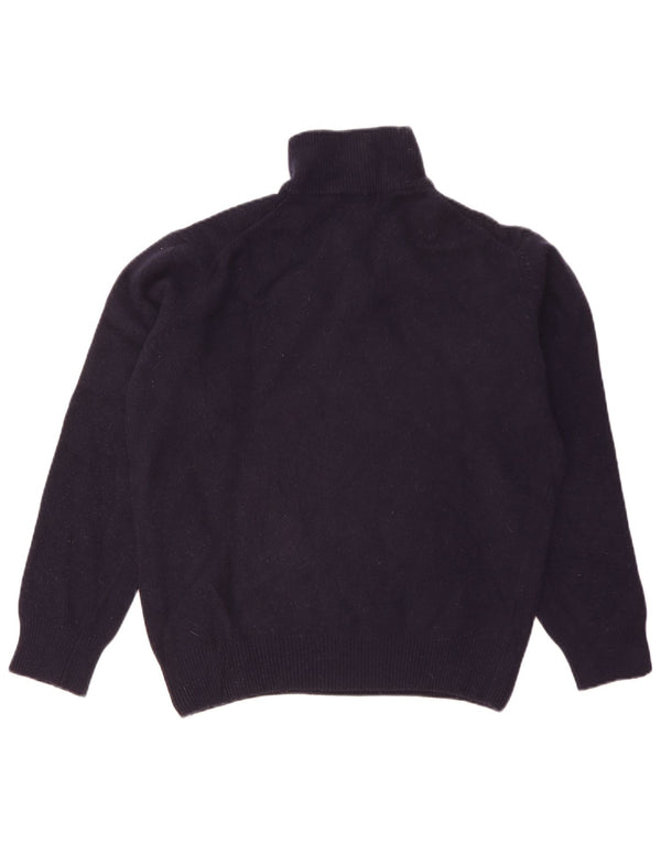 Męski sweter Kappa z zamkiem błyskawicznym, duży, granatowy, z owczej wełny