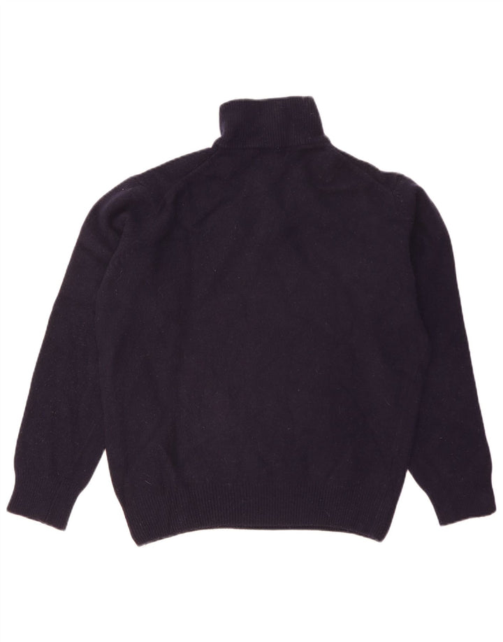 Męski sweter Kappa z zamkiem błyskawicznym, duży, granatowy, z owczej wełny