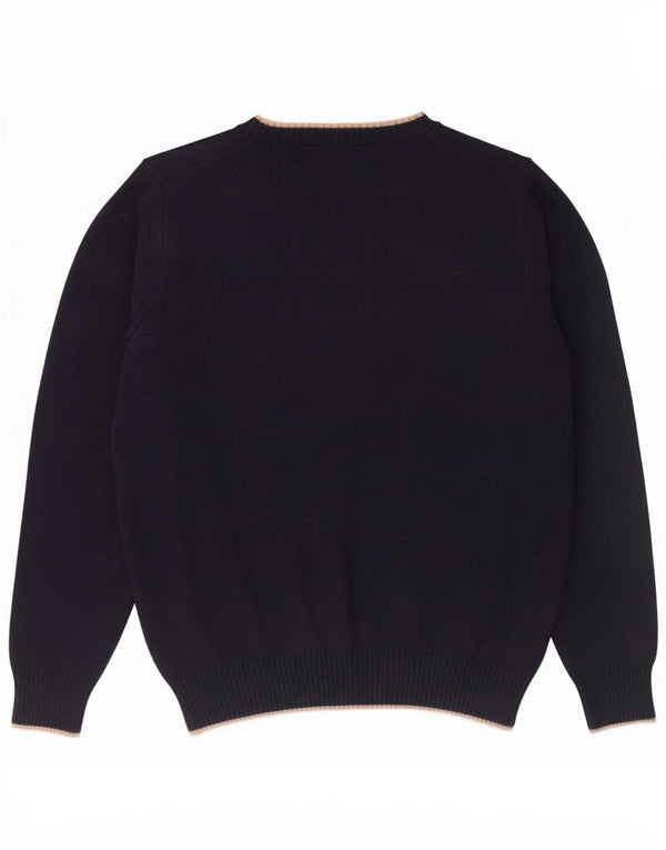 Harmont & Blaine Męski sweter z okrągłym dekoltem, duży, granatowy, wełniany